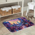 thumbnail image 6 of Non Slip Door Mat, Taxi Colorful Town Fast Drying Bath Tub Mats, Absorbent Bathroom Rugs Entrance Welcome Mat, Bath MatS for Tub, Floor, Home, Kitchen, Hotel,16x24in, 6 of 7