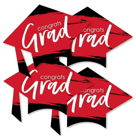 Red Grad - Best is Yet to Come - Grad Cap Decorations DIY Red Graduation Party Essentials - Set of (Best Graduation Cap Decoration Ideas)