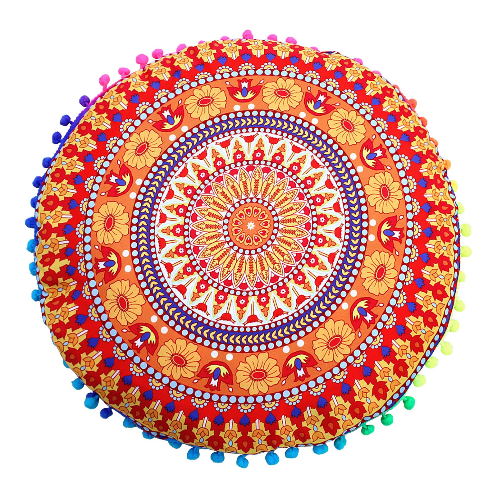VerPetridure Round Boho Meditation Cushion Cover Ottoman Seat Cushion