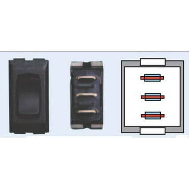 MOMENTARY ON/OFF/ON SWITCH- BLACK 1/CARD