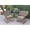 Beige, variant on Jeco Set of 2 Windsor Espresso Resin Wicker Rocker Chair with Brick Red Cushions