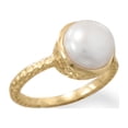 thumbnail image 2 of Precious Stars 14K Yellow Gold Plated Sterling Silver Cultured Freshwater Pearl Ring, 2 of 3