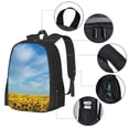 thumbnail image 2 of Fuzoiu Blooming Sunflower Field Print Large Capacity Backpack,Travel Backpack,Laptop Bag,College School Rucksack Bag,for School, Travel & Outdoor Activities, 2 of 6