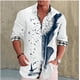 thumbnail image 1 of Camisa de diseño nuevo de diseñador , informal, suave, cómoda, sedosa, para hombre, con rombos geométricos, rojo y azul, para hombre, 1 of 6