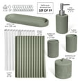 thumbnail image 3 of Hearth & Harbor 19 Piece Bathroom Sets with Shower Curtains and Bathroom Accessories, Sage Green, 3 of 8
