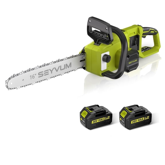 40V 16” Brushless Cordless Chainsaw, Battery-Powered Chainsaw Kit with Tool-free Chain Tension, Includes Two 4.0Ah Battery & Charger, Ideal for Tree Felling, Branch Trimming and Pruning