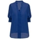 thumbnail image 4 of Camisa de gasa con cuello en V de color sólido informal de verano para mujer OAVQHLG3B Store lin121212, 4 of 5
