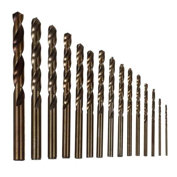 15pcs Drill Bit Set Cobalt Drill Bit Set for Stainless Steel Hardened Metal