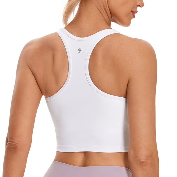 Musculosa Crop Top CRZ YOGA Butterluxe con Espalda Nadadora Blanca XS