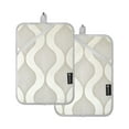 thumbnail image 7 of Yayeee Pot Holders Kitchen Heat Resistant with Pocket 7"x9.8" Cotton Oven Cooking Hot Pads, Light Gray Pattern, 7 of 7