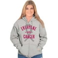 thumbnail image 3 of Battle Breast Cancer BCA Awareness Womens Plus Size Graphic Zipper Hoodie Brisco Brands 2X, 3 of 5