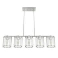 thumbnail image 6 of Hunter - Astwood 5-light Brushed Nickel, Large Chandelier, Dimmable, Caged Style, Linear Shaped, for Bedrooms, Dining, Living Rooms - 48012, 6 of 10