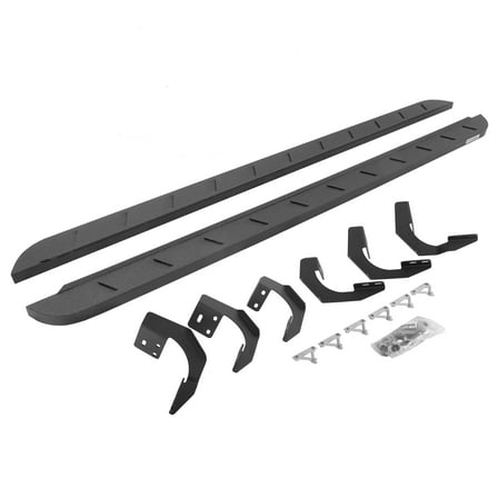 Go Rhino 63420687ST RB10 Slim Line Running Boards with Mounting Brackets Kit For Ram 15-18 1500, Ram 19-23 1500 Classic (Crew Cab Pickup)