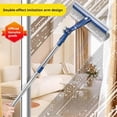 thumbnail image 4 of 4 in 1 Telescopic Window Cleaner Kit with Extension Pole, Rotatable Window Squeegee, 2 Stage Telescoping Cleaning Tool for High Rise Home Glass, Glass Cleaning & Wiper, 9.55*46.8in, Blue, 4 of 10