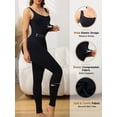 thumbnail image 5 of Athlemo Women Workout Seamless Jumpsuit Yoga Bodycon One Piece Tank Top Leggings Romper Black, 5 of 7