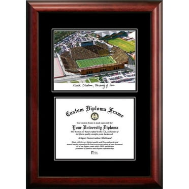 University Of Iowa 8.5" X 11" Gold Embossed Diploma Frame With Campus Images Lithograph