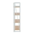 thumbnail image 3 of Dakota Contemporary Bookcase in White Painted Metal and Natural Wood by LumiSource, 3 of 5
