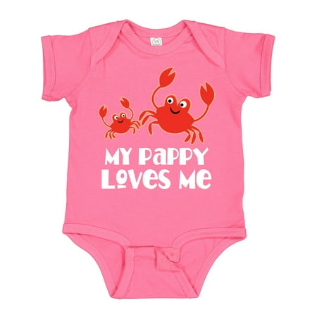 

Inktastic My Pappy Loves Me Grandchild Beach Crab Gift Baby Boy Bodysuit
