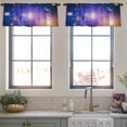 thumbnail image 3 of LALILO Kitchen Curtain Valance Galaxy Nasa Galaxy Blue Rod Pocket Window Curtain 52"x 18" Set of 2, 3 of 5