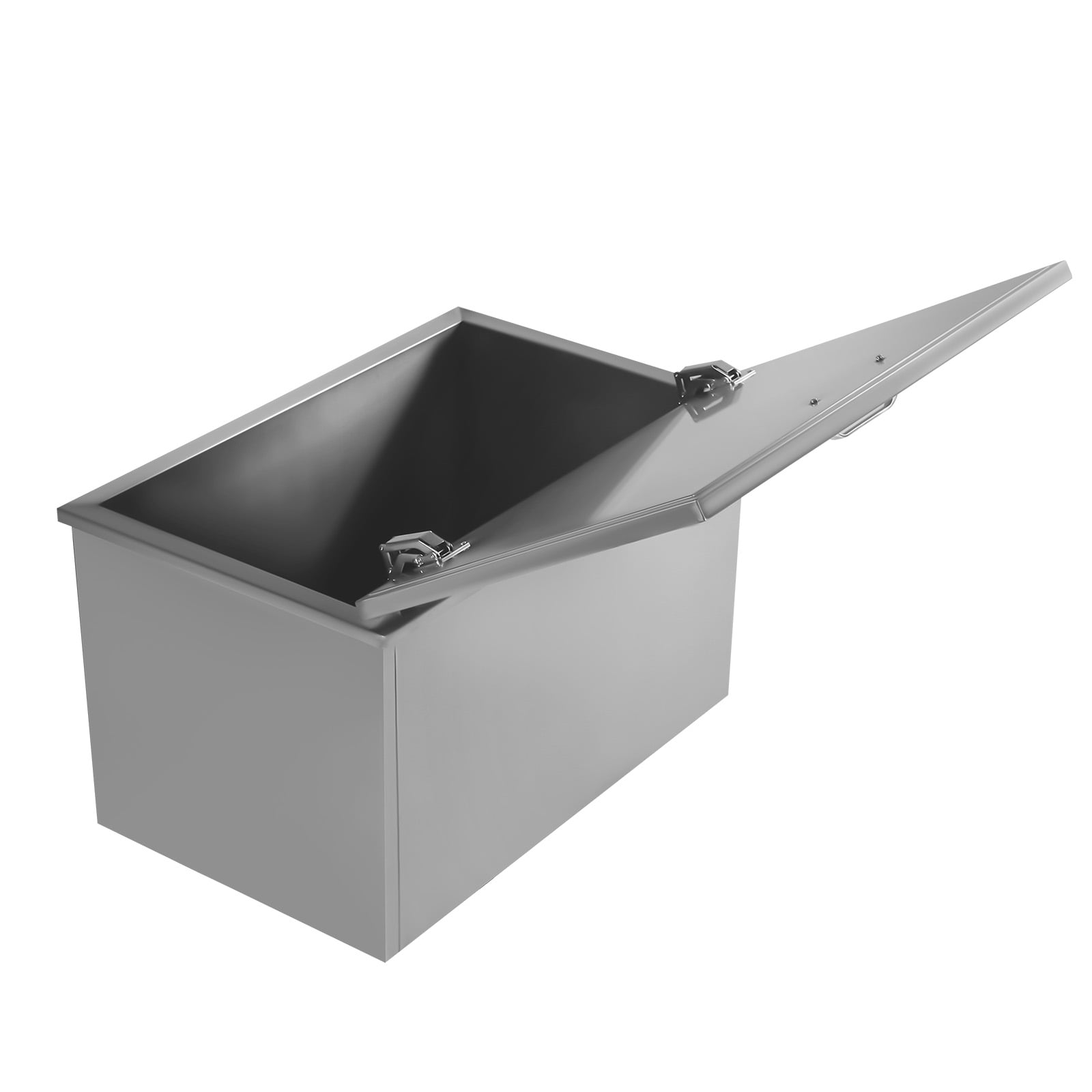 Drop in Ice Chest, Drop in Cooler Stainless Steel with Hinged Cover Bar Ice Bin Drain-Pipe and Drain Plug for Cold Wine Beer (28*18*17inch, 100L/105Qt)