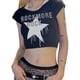 thumbnail image 3 of VISgogo Conjunto de camiseta para mujer, camiseta de manga corta con cuello redondo y estampado de letras con camisola para casual VISgogo moda, 3 of 9