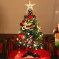 thumbnail image 2 of Wideskall 2 Feet Tabletop Artificial Mini Green Christmas Pine Tree with 30 Multi-Color LED Lights & Ornaments, 2 of 9