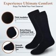 thumbnail image 2 of Thermal Socks Merino Wool Socks For Women and Men - 6 Pairs of Extra-Mens Warm Socks, Winter Socks, Hiking Socks, Boot Socks by Debra Weitzner Black 9-11, 2 of 7