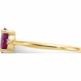thumbnail image 3 of 10K Yellow Gold Polished Geniune Diamond & Ruby Birthstone Ring (Size 6) Made In India 10xbr208, 3 of 5