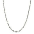thumbnail image 3 of Sterling Silver 3.75mm Figaro Anchor White Chain Necklace Size 30, 3 of 4