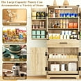 thumbnail image 6 of Fluted Kitchen Pantry Cabinet - 71" Tall Versatile Storage Cabinets with LED Sensor Light, 6 Door Shevles, 5 Layers Roomy Storage Shelves for Dining Room, Bathroom, Utility Room, 6 of 10