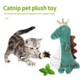 thumbnail image 3 of Tmvgtek Color Dinosaurio Muñeca Gato Masticar Divertido Peluche Catnip Gato Juguete (Dinosaurio Verde) Tmvgtek Para estrenar, 3 of 7