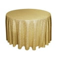 thumbnail image 3 of 120" Round Sequin Sparkly Design Shiny Tablecloth Table Cover 4 COLORS WEDDING", Gold, 3 of 3