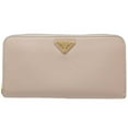 thumbnail image 1 of Pre-Owned PRADA Prada Long Wallet 1ML506 Women's Round Saffiano Triangle CAMMEO... (Good), 1 of 10