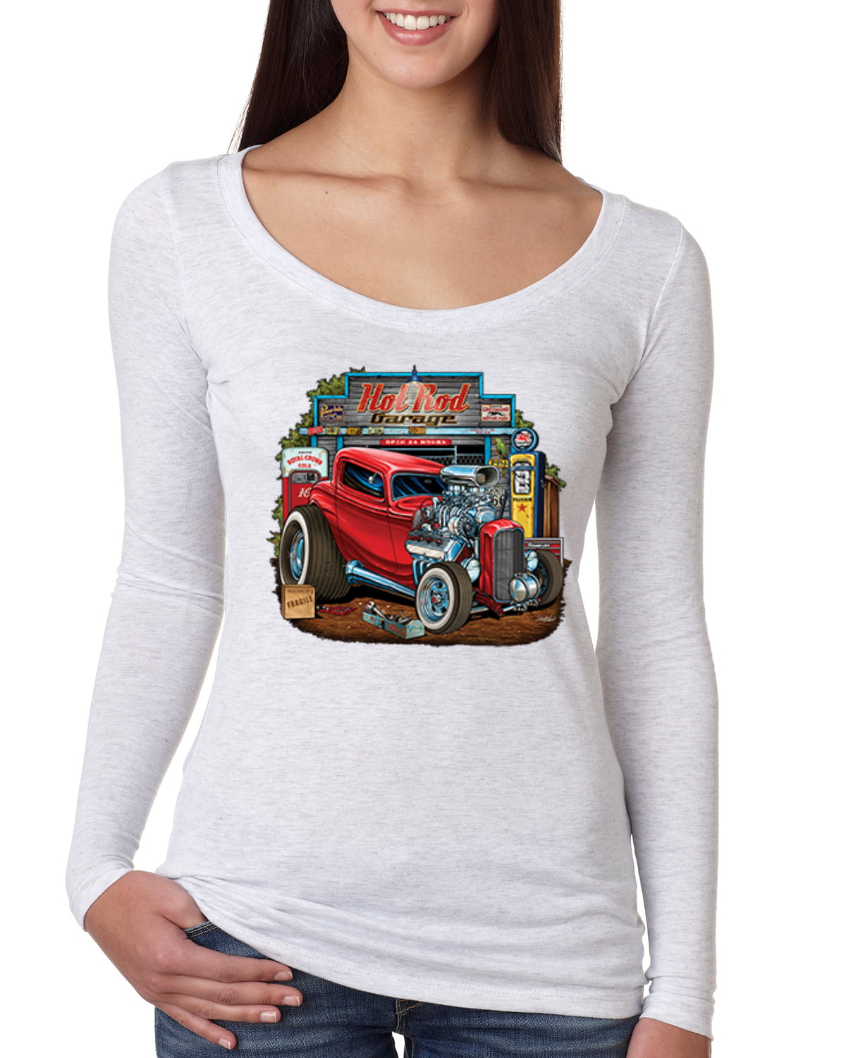 New Old Skool Raglan Hoodie sweatshirt Mechanic classic hot rod auto shop car 