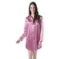 thumbnail image 6 of Richie House Women's Medium Style Satin Shirt Pajama Sleepwear RHW2788, 6 of 7
