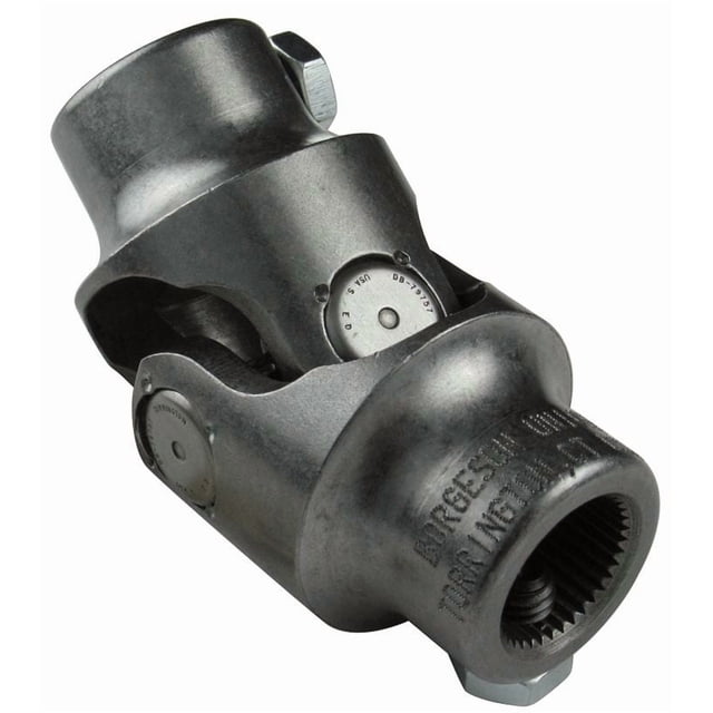 Borgeson Steering Shaft Universal Joint 014352 Universal; 1 Inch - 48 Spline X 1 Inch DD; Steel; Single