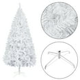thumbnail image 3 of 8ft Christmas Tree, White Premium Hinged Artificial Christmas Pine Tree with 1349 Branch Tips and Metal Base for Home, Office, Party Holiday Decoration (8ft, White), 3 of 9
