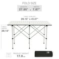 thumbnail image 6 of EVER ADVANCED 45.9"L x 29.1"W Folding Camping Table with Aluminum Roll Top Reinforced Stable Leg, White, 6 of 8