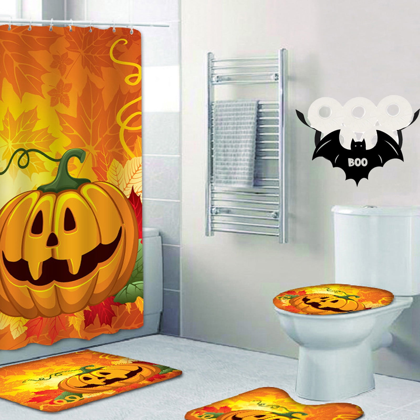 Halloween Toilet Papers Holder Wall Mount,Bat Design Toilet Papers Holder, Hanging Bathroom Tissue Storage,Large Capacity Toilet Roll Holder for Bathroom,Kitchen,Washroom