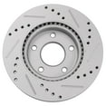 thumbnail image 4 of TRQ Front Performance Brake Rotors Set Premium G-Coated Cross Drilled & Slotted Fits Select 2013-2019 Nissan Sentra, 4 of 6