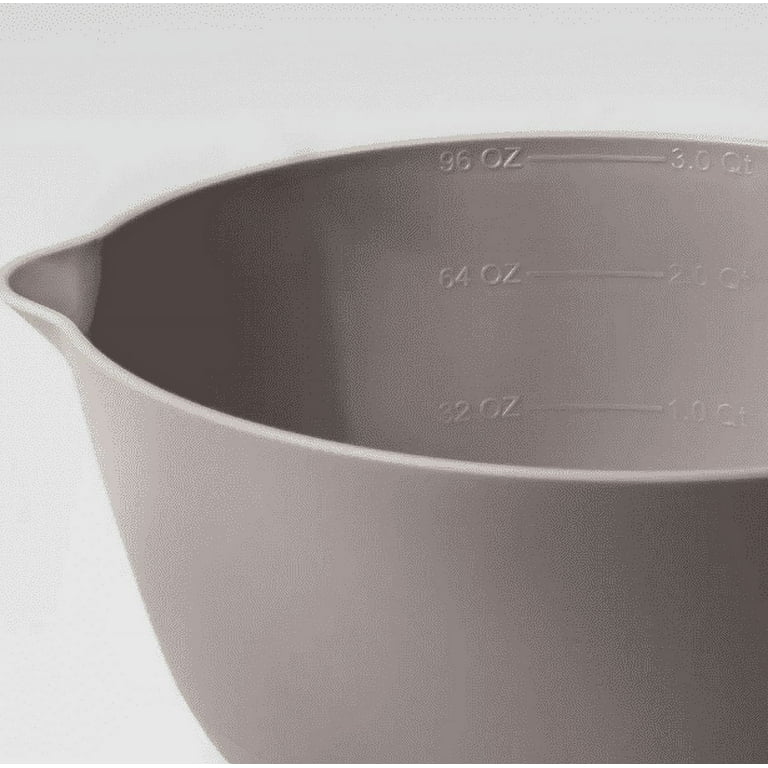 Jean Patrique Plastic Mixing Bowls - Set of 3, Dishwasher Safe