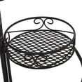 thumbnail image 5 of DecMode 22" x 17" x 23" 3 Tier Black Metal Indoor Outdoor Scroll Plantstand, 5 of 9