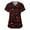 Watermelon Red01, variant on Dwralegc Valentines Day Scrub Tops Women Plus Size Lightweight Shirt Stretch Short Sleeve Heart Pattern V Neck Nursing Workwear with 2 Pockets Wine 2XL