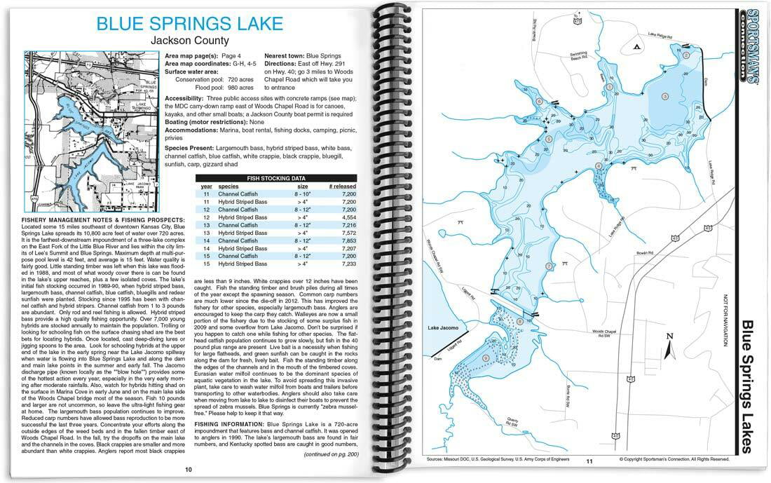 Missouri Fishing Map GuideSportsman's Connection 