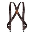 thumbnail image 3 of SGFCWSX Men's Utility X-Back Suspenders, 4-Clip Elastic Adjustable Outdoor Coffee, 3 of 3