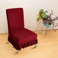thumbnail image 5 of Cinvoph Stretch Jacquard Chair Slipcovers Non Slip Washable Furniture Protector with Skirt, Elastic Durable Chair Covers for Dining Room Home Parties, 5 of 6