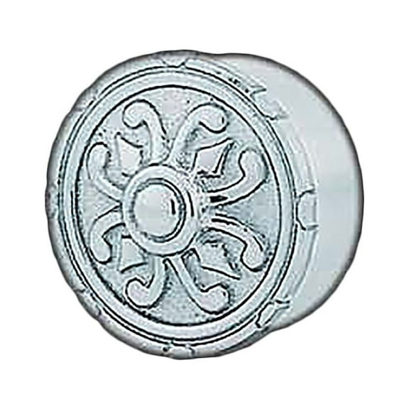 Carved Decorative End Plug Cap 1.5" OD Chrome Brass Renovator's Supply