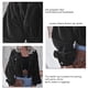thumbnail image 5 of Abrigo Mangas Largas Linterna Recortada Color Sólido Botón Hasta Casual Pana Mujer Chaqueta Negro M, 5 of 6