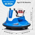 thumbnail image 3 of Kids Ride On Bumper Car, Electric Ride On Car Toy with Remote Control, 360 Degree Spin, 2 Driving Modes, LED Lights, Music, Bumper Car for Toddlers, Boys and Girls(Blue), 3 of 7