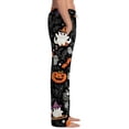 thumbnail image 4 of Evdexr Mens Halloween Pajama Pants 2026 Jack O Lantern Ghost Cobweb Printed Pajamas Elastic Waist Drawstring Trousers Sleep Holiday Breathable Pants with Pocket XL, 4 of 6